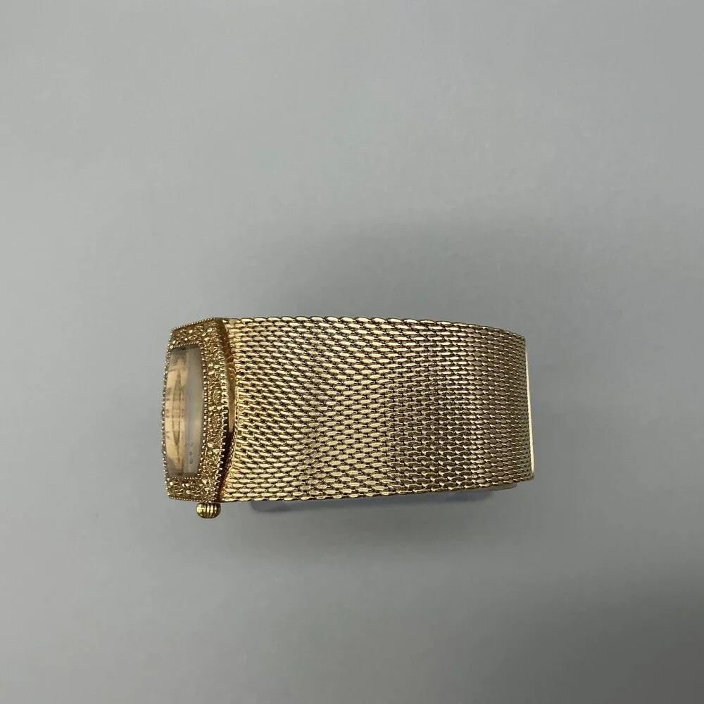 Anne Klein Womens Watch 25mm Cream Dial Gold Tone Mesh Band 10/6416 New Battery